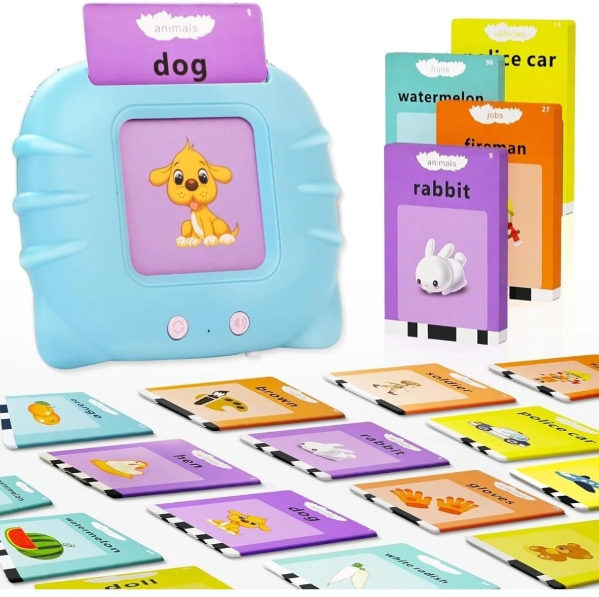 Flash Cards for Kids Preschool English Words Reading Early Talkin...